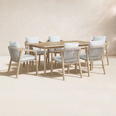 Naila 67" Acacia Patio Dining Set