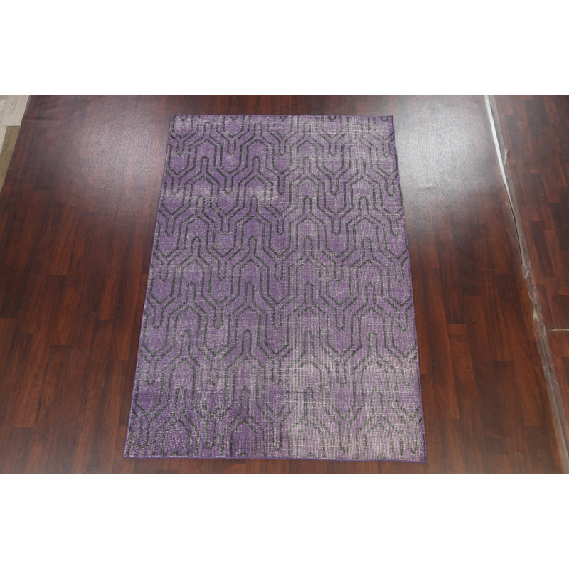 Tapis oriental à motif abstrait all-over 6 x 8