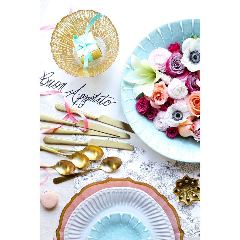 Baroque Glass Salad/Dessert Plate, Pink