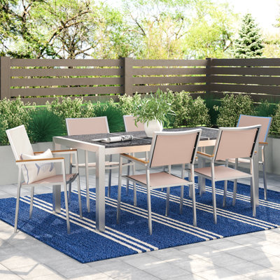 Samba 6 - Person Patio Dining Set with Rectangular Table