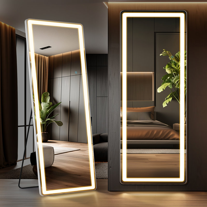 Miroir 3 lumières avec lumières DEL, 71 po x 26 po avec miroir, 71 po x 26 po