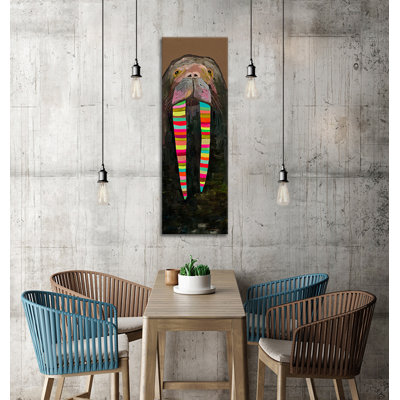 « designer walrus », impression sur toile tendue
