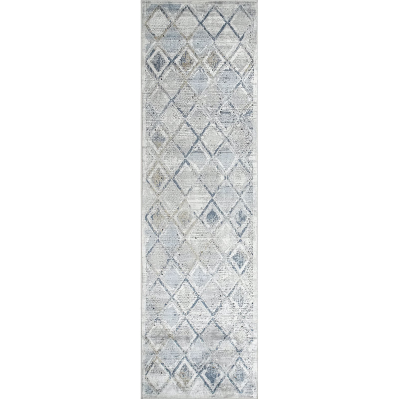 Altura Viscose Geometric Indoor Rug, Runner 2'2" x 7'7"