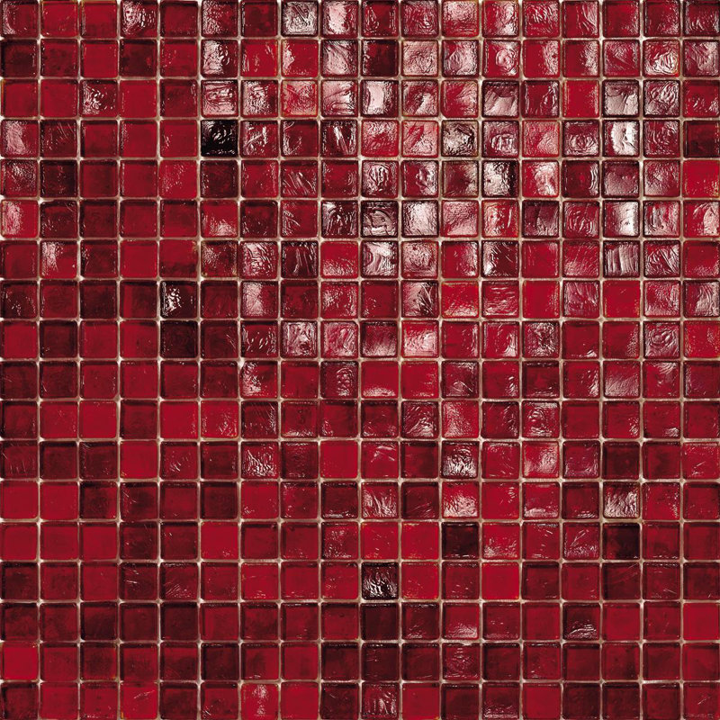 Crimson 5/8" x 5/8" Glass Mosaic