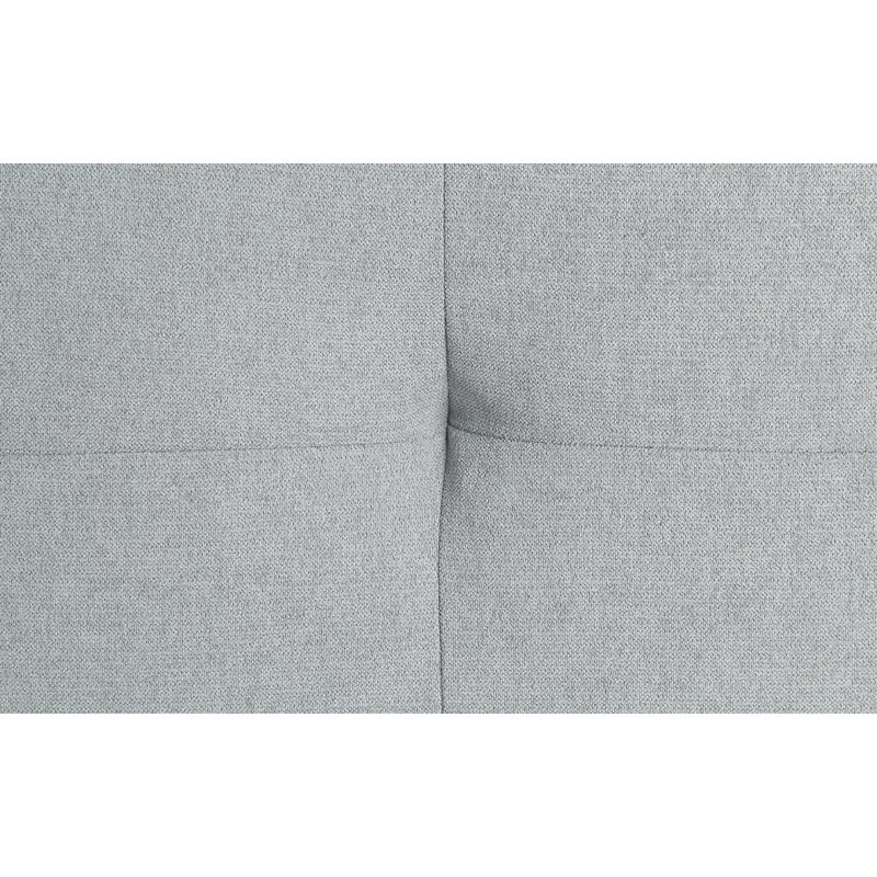 Canapé-lit en velours avec coussin Melange, gris