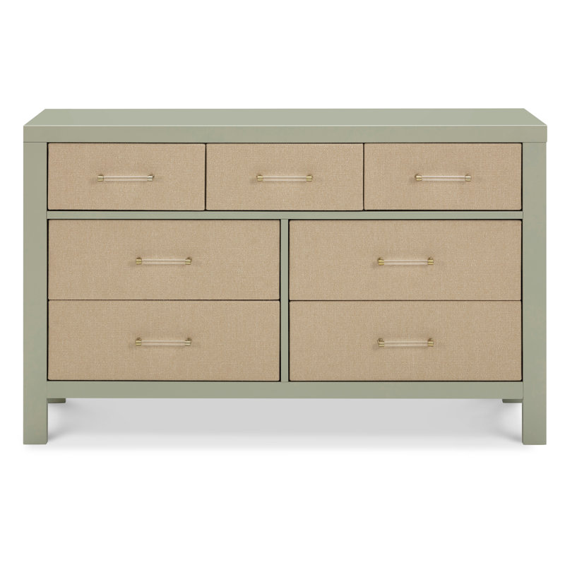 Eloise 7-Drawer Assembled Dresser, French Sage/Performance Sand Eco-Weave
