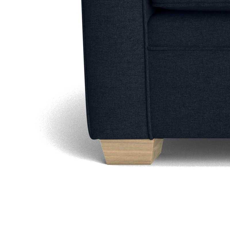 Quaker 84'' Upholstered Sofa, Entice Indigo, Unfinished
