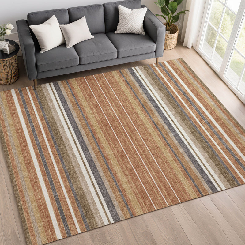 Machine Washable Indoor/Outdoor Chantille ACN2330 Stripes Rug, Rectangle 10' x 14'