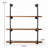 Graysie 3 Piece Pine Industrial Pipe Shelves