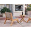 Perrie Outdoor Round Teak Side Table