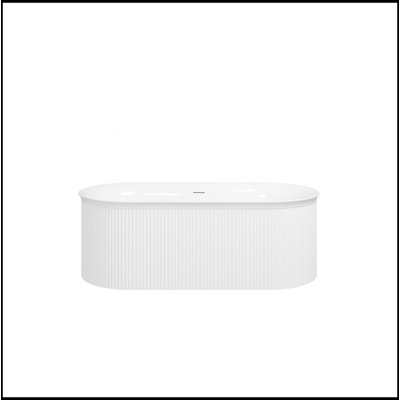 67 Inch Acrylic Freestanding Bathtub With Fluted Design, Integrated Overflow, And Brushed Nickel Drain For Modern Bathrooms