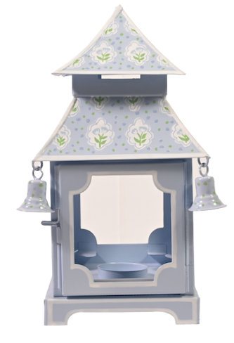 Lavender & Tulip Pagoda Lantern (3 Sizes), 5.5" H x 4" W x 4" D