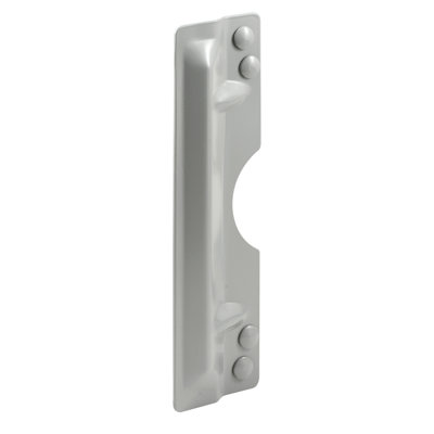 Plaque de protection en acier pour loquet pour portes battantes, gris (paquet de 1)