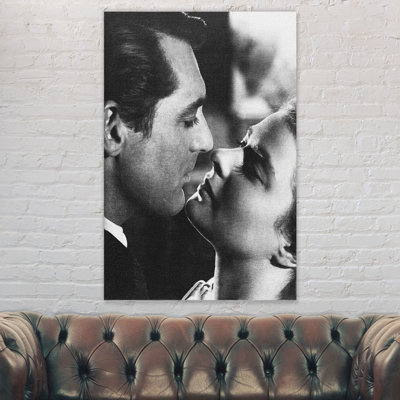 Cary Grant And Ingrid Bergman In Casablanca - Wrapped Canvas Print