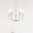 Billet 5-Light Chandelier with Fabric Shades-100090070