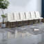 Ensemble de 6 chaises de salle à manger confortables en cuir blanc