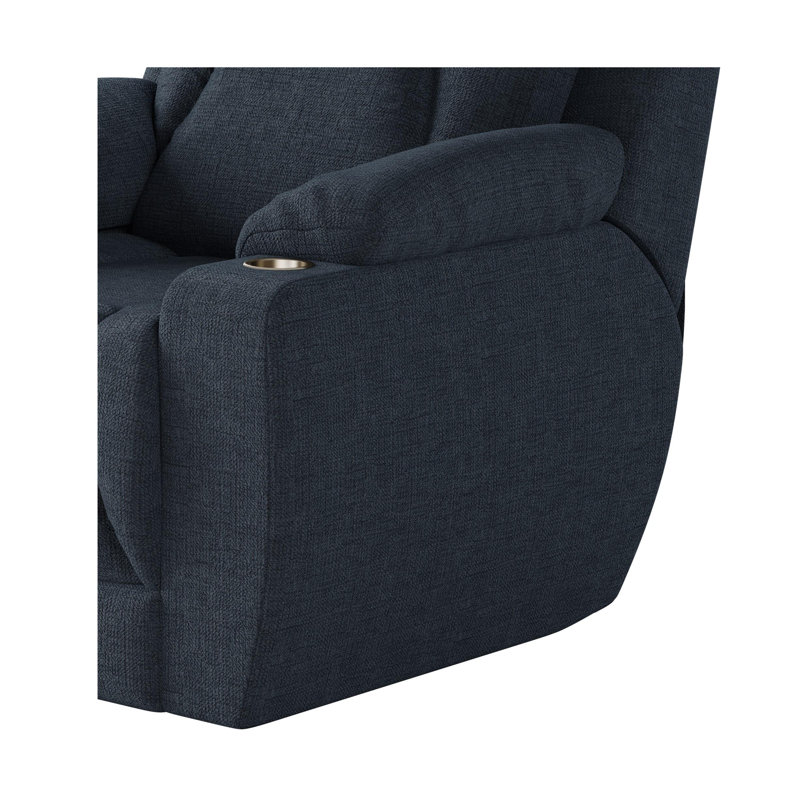 Fauteuil inclinable près du mur pour homme, Microfibre, Bleu