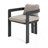 Outdoor Aluminum Dining Chair Set Of 2 With Comfortable Cushion For All-Weather Use And Modern Style.