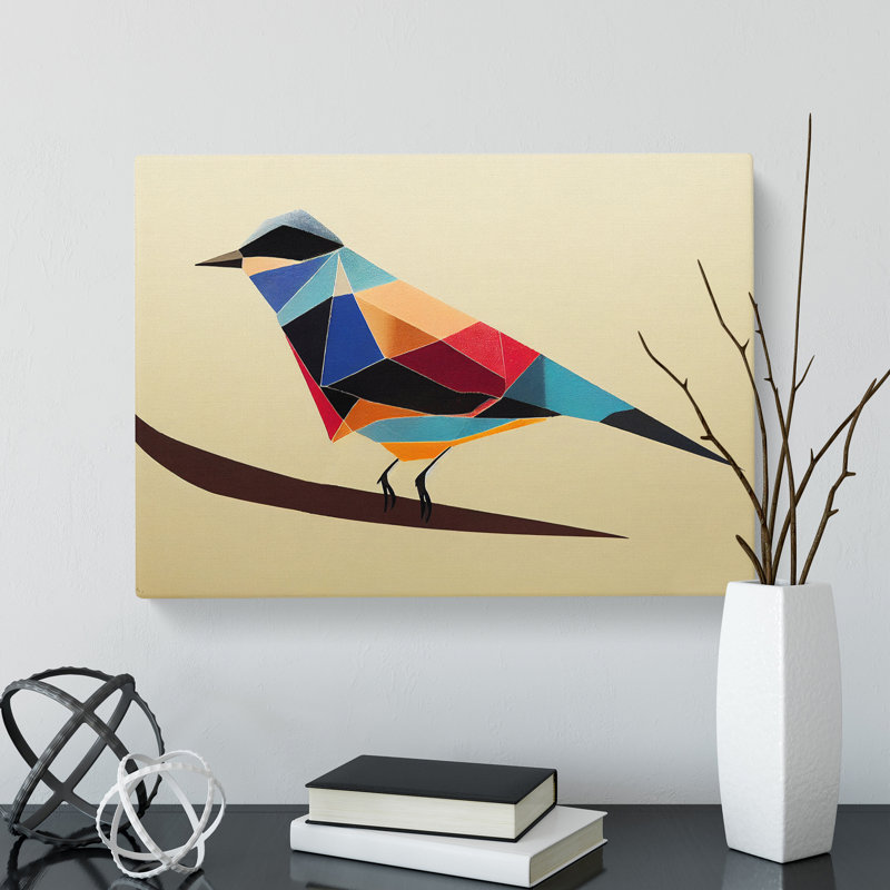 Wild Bird Abstract - Wrapped Canvas, 35cm H x 50cm W x 3cm D
