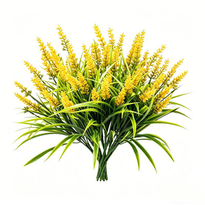 Faux fleurs artificielles kbndieu pour la décoration intérieure 10 pièces résistantes aux ultraviolets résistantes à la décoloration, lavandes artificielles, fleurs artificielles pour jardin, porche, fenêtre, boîte, décoration intérieure