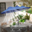 Parasols et accessoires pour l'extérieur, combinant acier, éclairage DEL et 9,7 pi-373603059