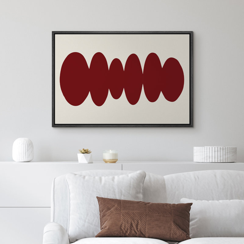 Reproduction d'art sur toile encadrée - Mid Century Colorblocks, œuvre d'art abstraite, salon, décor moderne, Noir