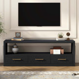 Stylish Console Table with Three Drawers and Spacious Surface