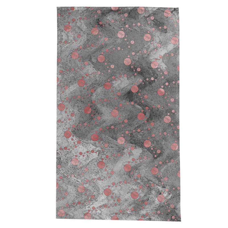 Nappe abstrait leffel, Noir / Rose