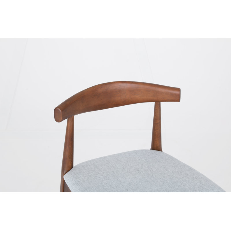 Tabourets de style Mid-Century moderne avec des pieds en bois robustes et des sièges confortables pour diverses pièces, Noyer