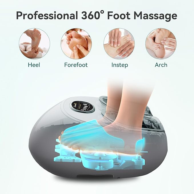 Masseur pour pieds Sni-Shiatsu avec chaleur; Chauffe-pieds avec télécommande; Pointure 13