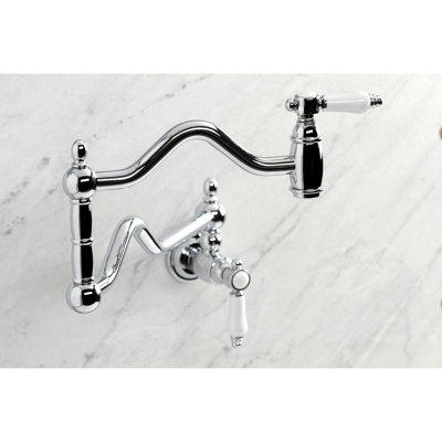 Kingston Brass Bel-Air Two-Handle 1-Hole Wall Mount Pot Filler Faucet
