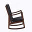 Chaise berçante en cuir synthétique brun foncé avec finition espresso pour plus de confort et de style