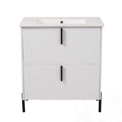 Meuble-lavabo avec lavabo et 2 tiroirs