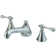 Kingston Brass Two-Handle 3-Hole Deck Mount Widespread Bathroom Faucet with Brass Pop-Up Drain