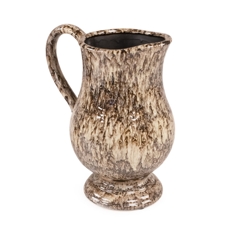 Distressed Pitcher, 14" H x 8" W x 11.5" L