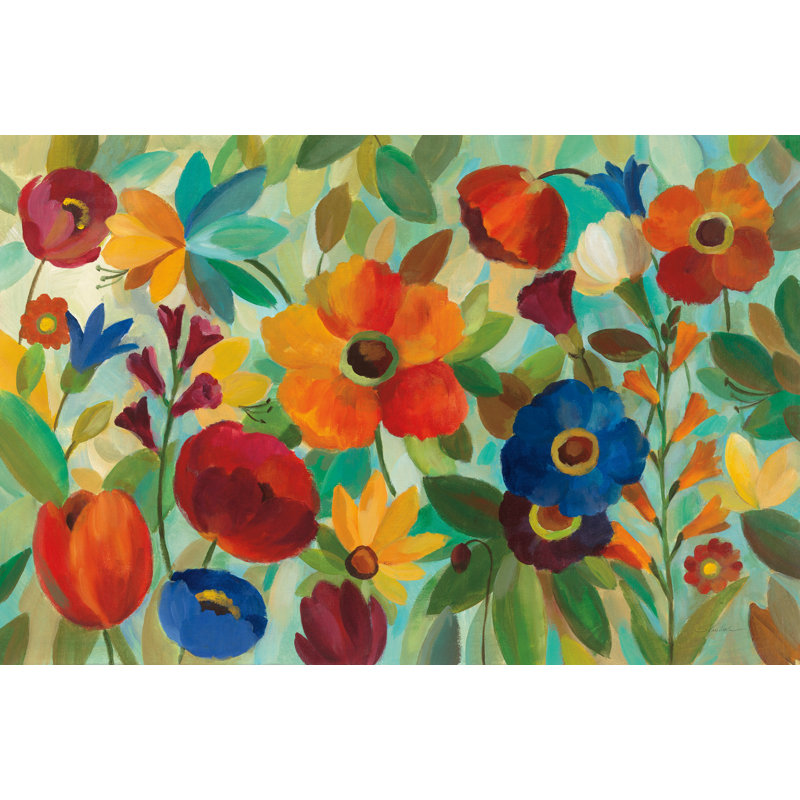 Summer Floral V by Silvia Vassileva - Wrapped Canvas Painting, 61cm H x 91cm W