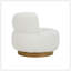 Ensemble de canapé de salon de luxe 3 pièces avec causeuse et tissu blanc et doré