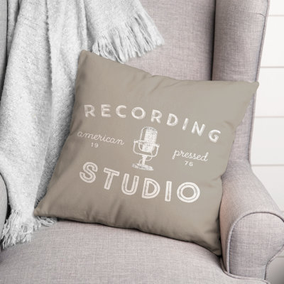 Recording Studio Outdoor Square Pillow Cover & Insert