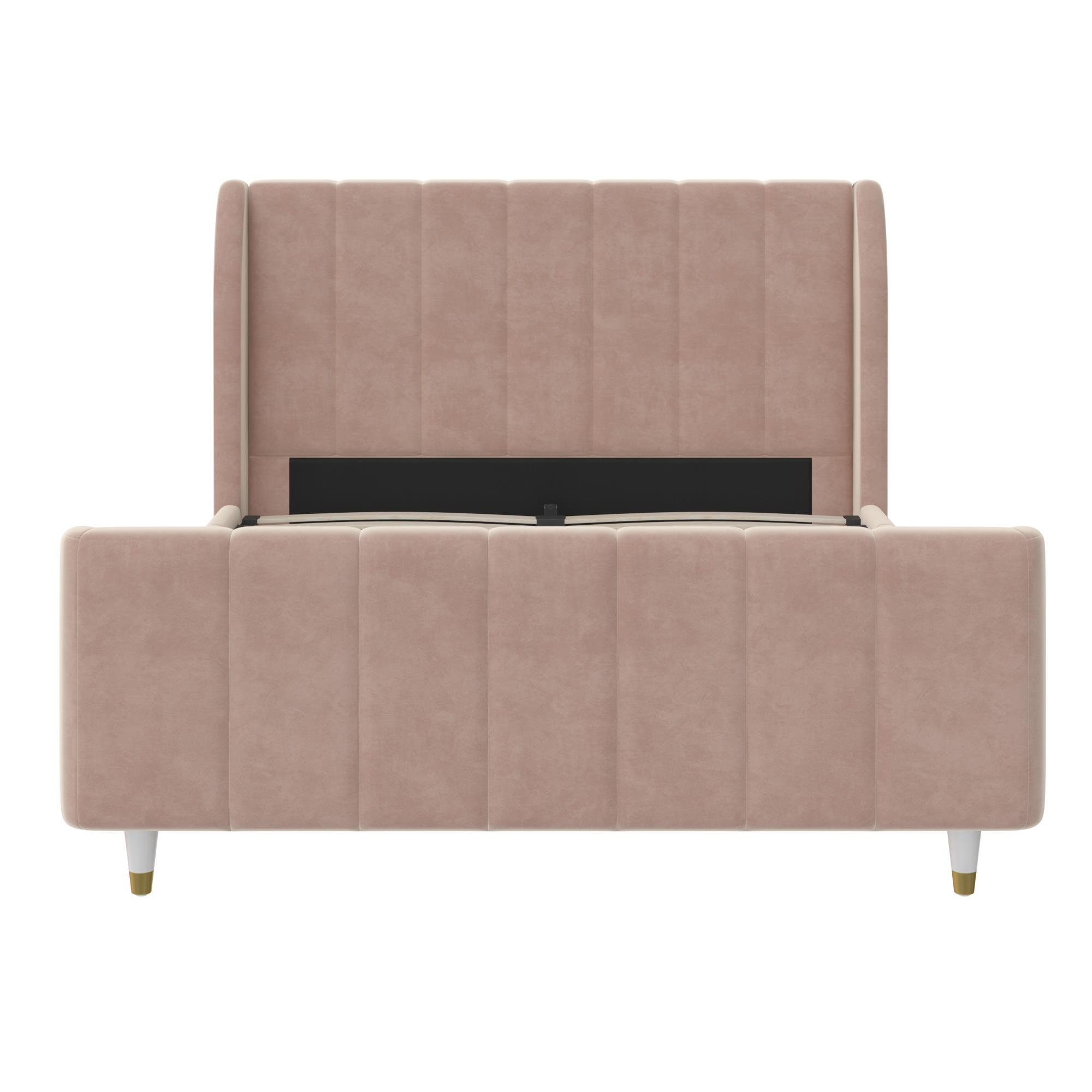 Ricketts Full/Double Upholstered Platform Bed, Vintage Pink