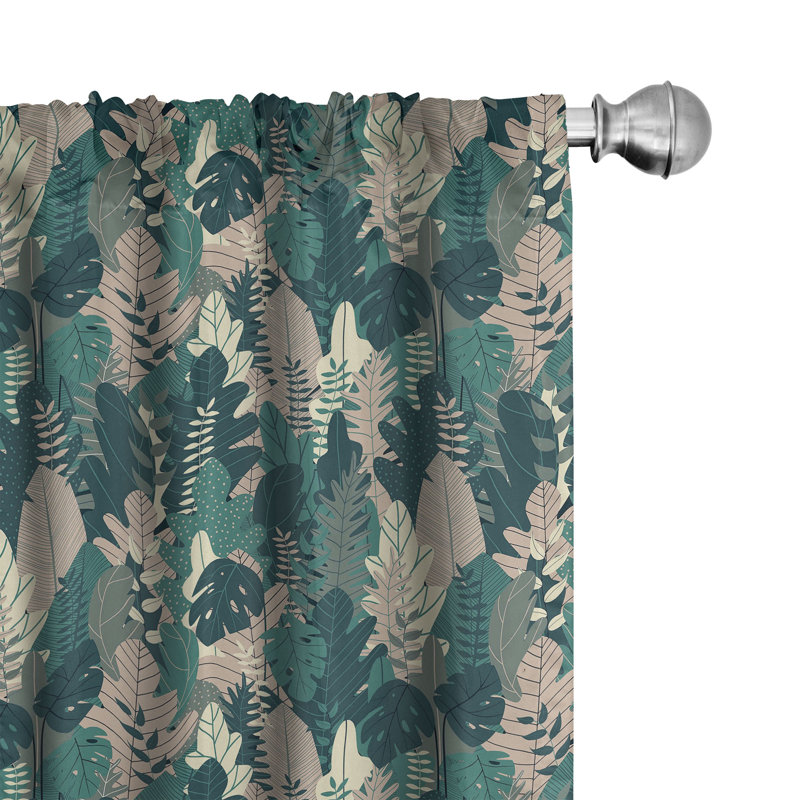Atossa Semi Sheer Curtain Pair, 28" W x 95" L
