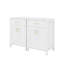 Ensemble de meuble-lavabo contemporain 48 po avec lavabo en céramique, unité de rangement avec tiroir rabattable et porte à deux niveaux-1295582095-1295582088