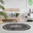 Luxurious Area Rug, Grey & White, 100% Polyester | Thick 0.3 in Sponge Height & 0.4 in Base Height | Non-Slip Underside, Machine Washable at 86°F, 900 g/m² | Perfect for Living Room, Bedroom & Dining Spaces-838471229