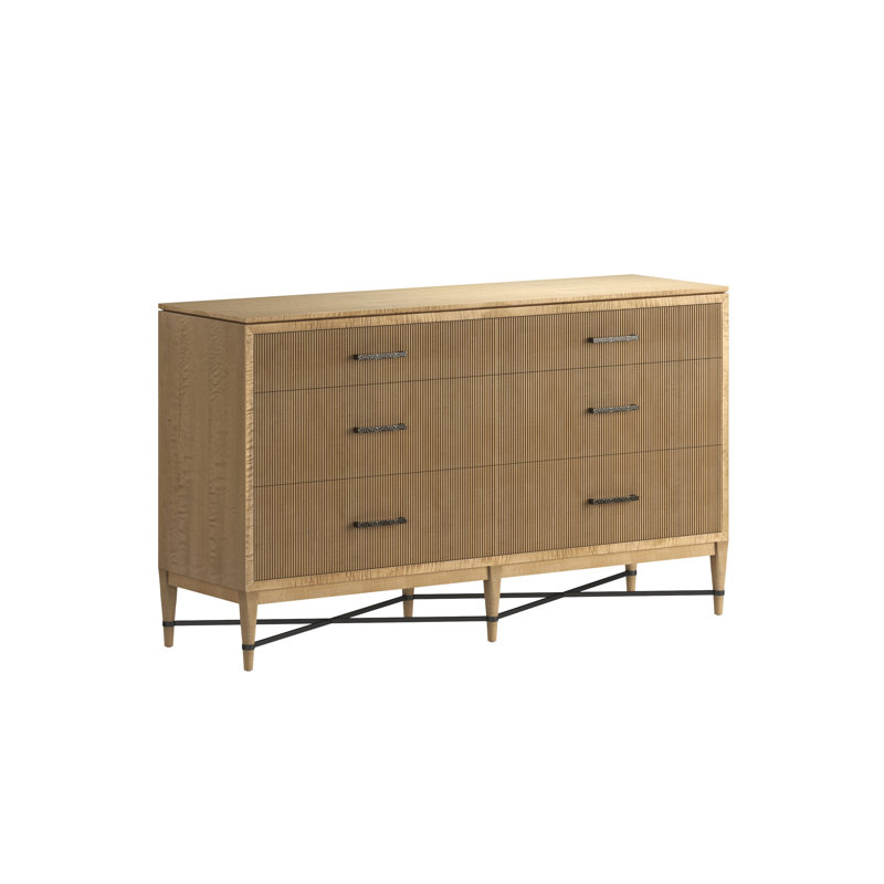Loft 6 - Drawer Solid Wood Dresser, Brown