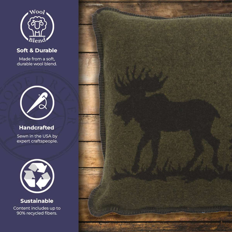 Wooded River Moose I - Coussin décoratif - 20 x 20