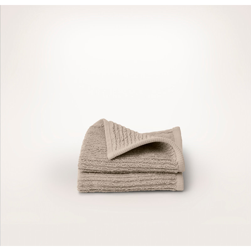 Turkish Ribbed Ribbed Washcloth Set, Cream