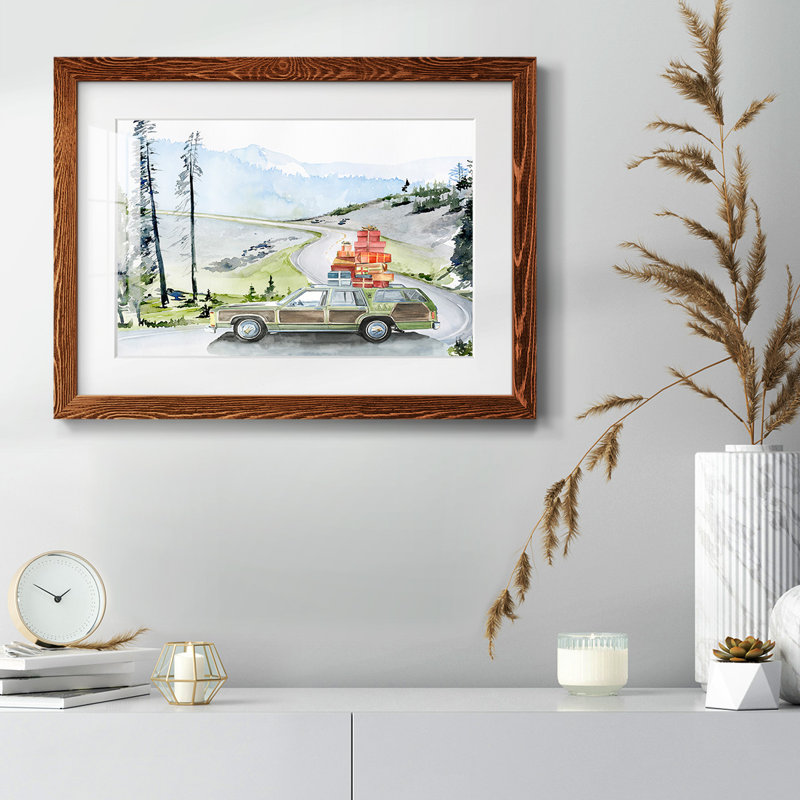 Holiday Holiday II - Reproduction encadrée rustique avec tableau mat, Érable, H 18 po x l 26 po x P 1,5 po