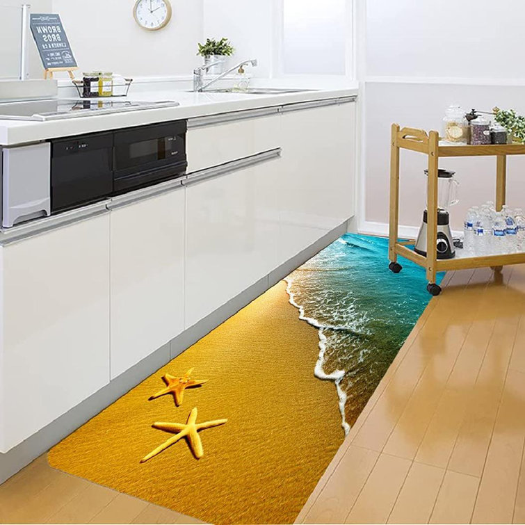 COSY HOMEER Soft Kitchen Floor Mats for in Front of Sink Super Absorbent  Kitchen Rugs and Mats 20 x59 Non-Skid Kitchen Mat Standing Mat Washable  ,Poly