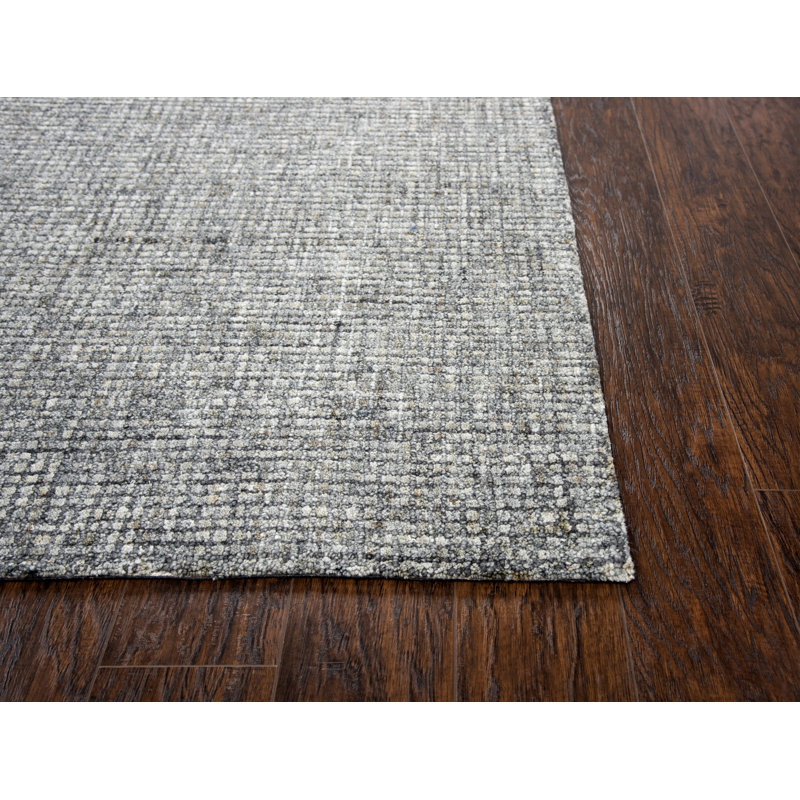 Tapis gris foncé en laine touffeté à la main Zellmer, Rectangle 3 pi x 5 pi