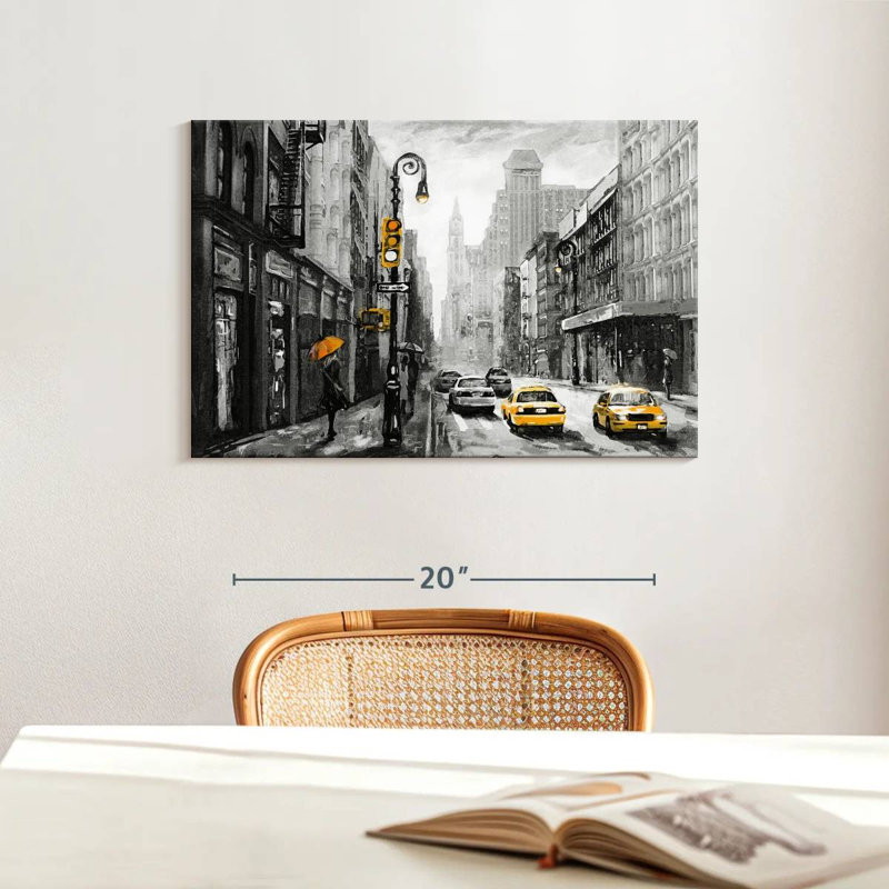 Sireci NYC Yellow Pop, 16" H x 24" W