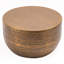 Table basse tambour moderne en aluminium martelé texturé en métal, fer estampé à la main-372885992